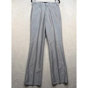 Vintage Western Pearl Snap Pants Gray Deadstock 32x34 Unhemmed Rockabilly